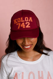 Salt + Sea Koloa 742 Maroon Trucker Hat