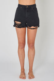 Duster Shorts - Black, Bleach