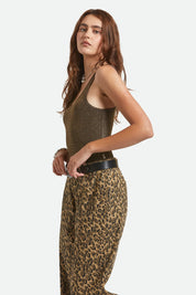 BRIXTON Jane Wide Leg Pant - Adrenaline Rush, Brown Cheetah