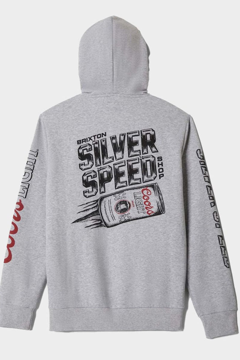 BRIXTON Coors Light Silver Speed Hoodie - Heather Grey