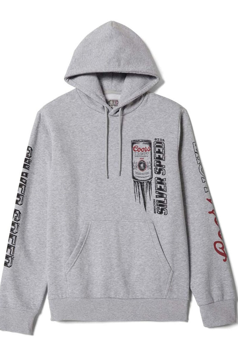 BRIXTON Coors Light Silver Speed Hoodie - Heather Grey