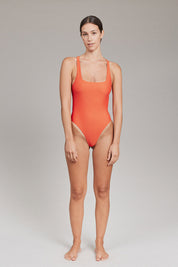 ACACIA Pepper Full Piece - Women's Cutout Back One Piece (Dijon)