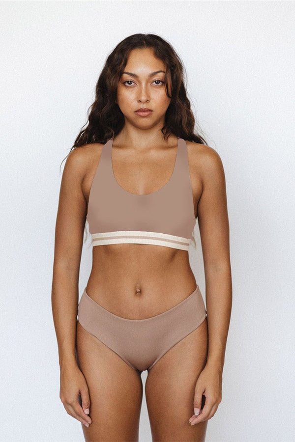 Active Top - Taupe, Black