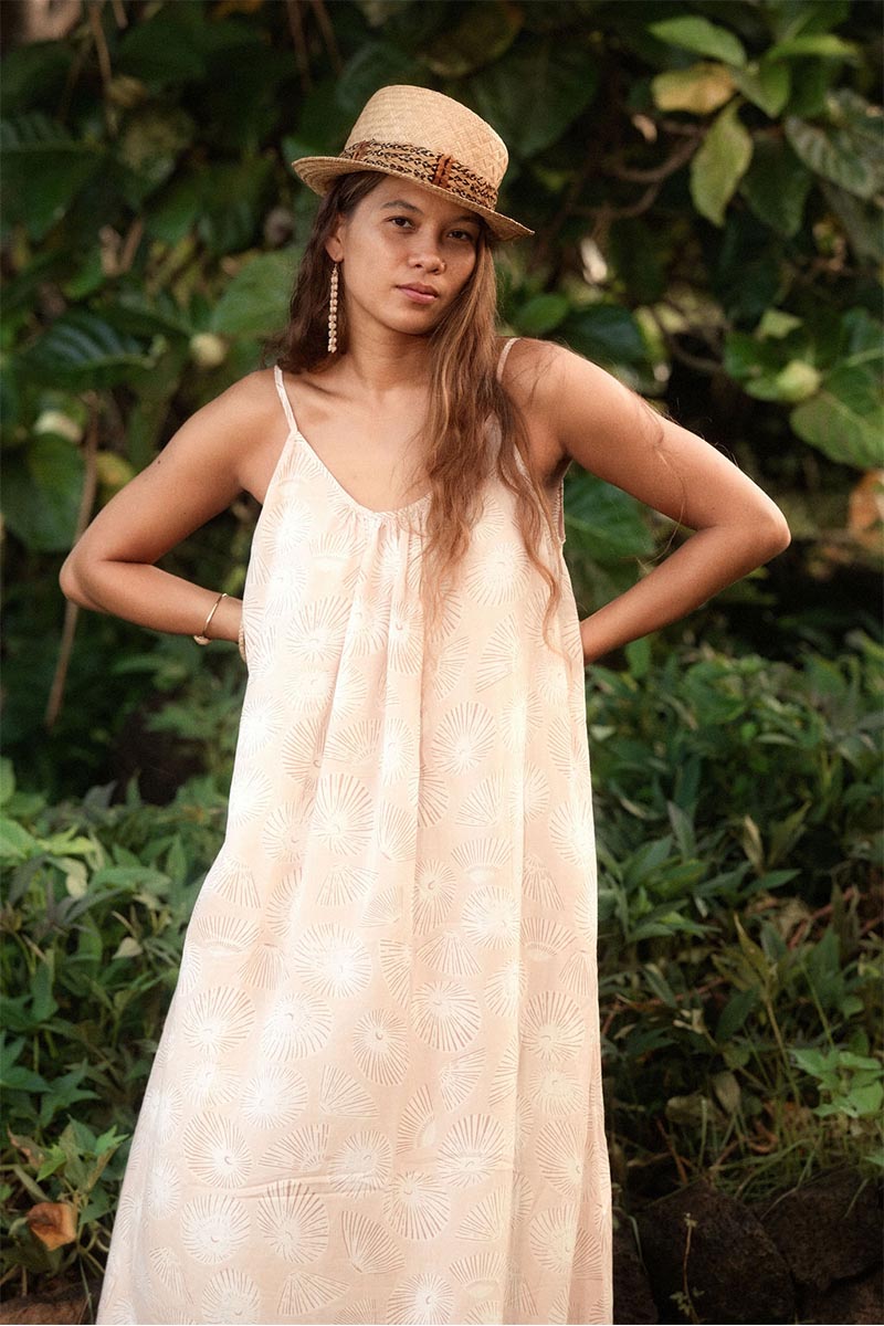 Tina Maxi Dress - Opihi Blush, Opihi Apricot