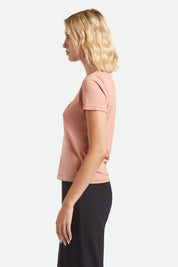 BRIXTON Tossed Dice Crew Tee - Italian Clay
