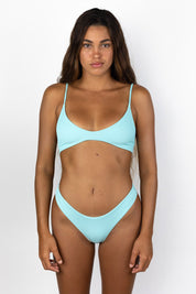 Everyday Bottom - Spearmint, Ballet Blue Ribbed