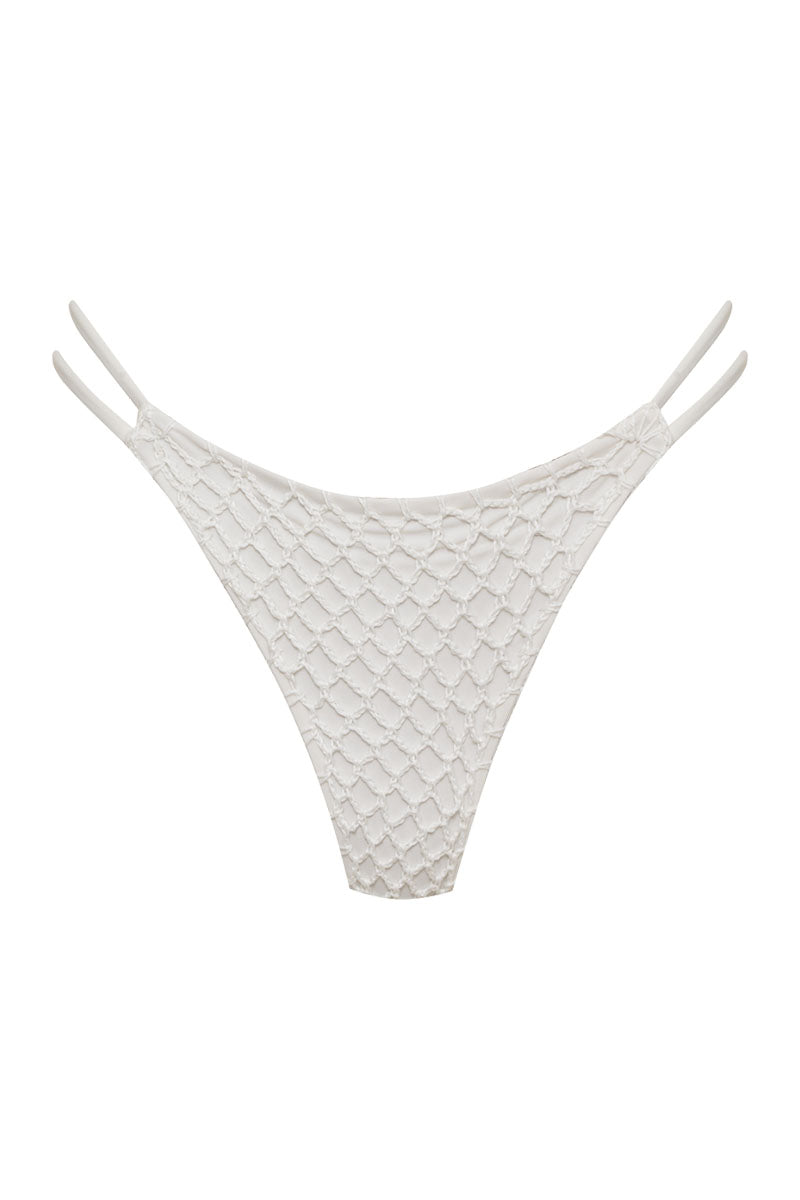 ACACIA Beau Crochet Swim Bottom (White)