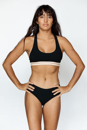 Active Bottom - Black Ribbed