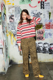 BRIXTON Jane Wide Leg Pant - Adrenaline Rush, Brown Cheetah