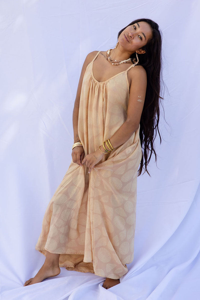 Tina Maxi Dress - Opihi Blush, Opihi Apricot