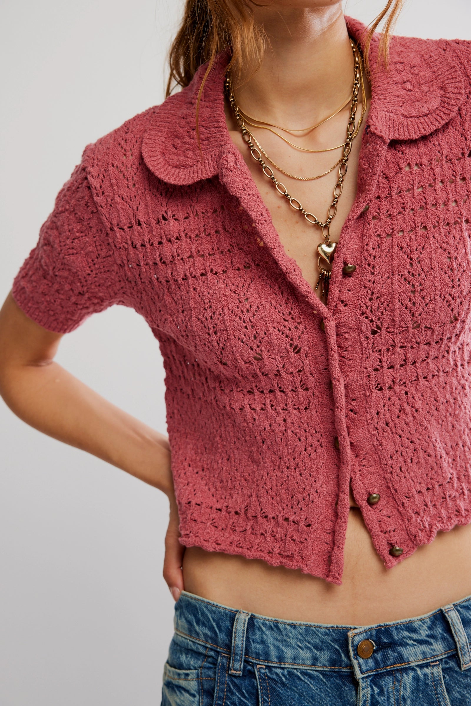 Free People Daylight Cardigan - Faded Rose