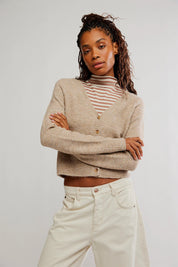 Free People School Girl Cardigan - Feather Grey