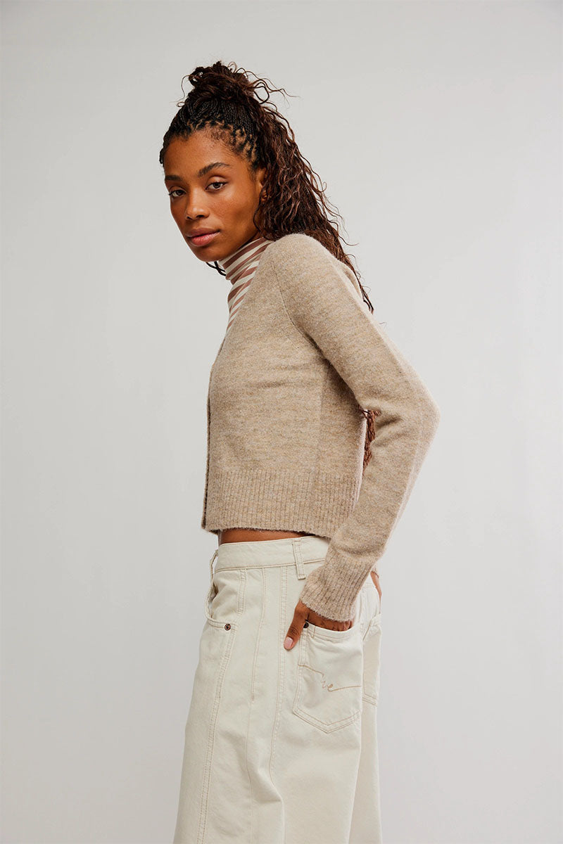 Free People School Girl Cardigan - Feather Grey