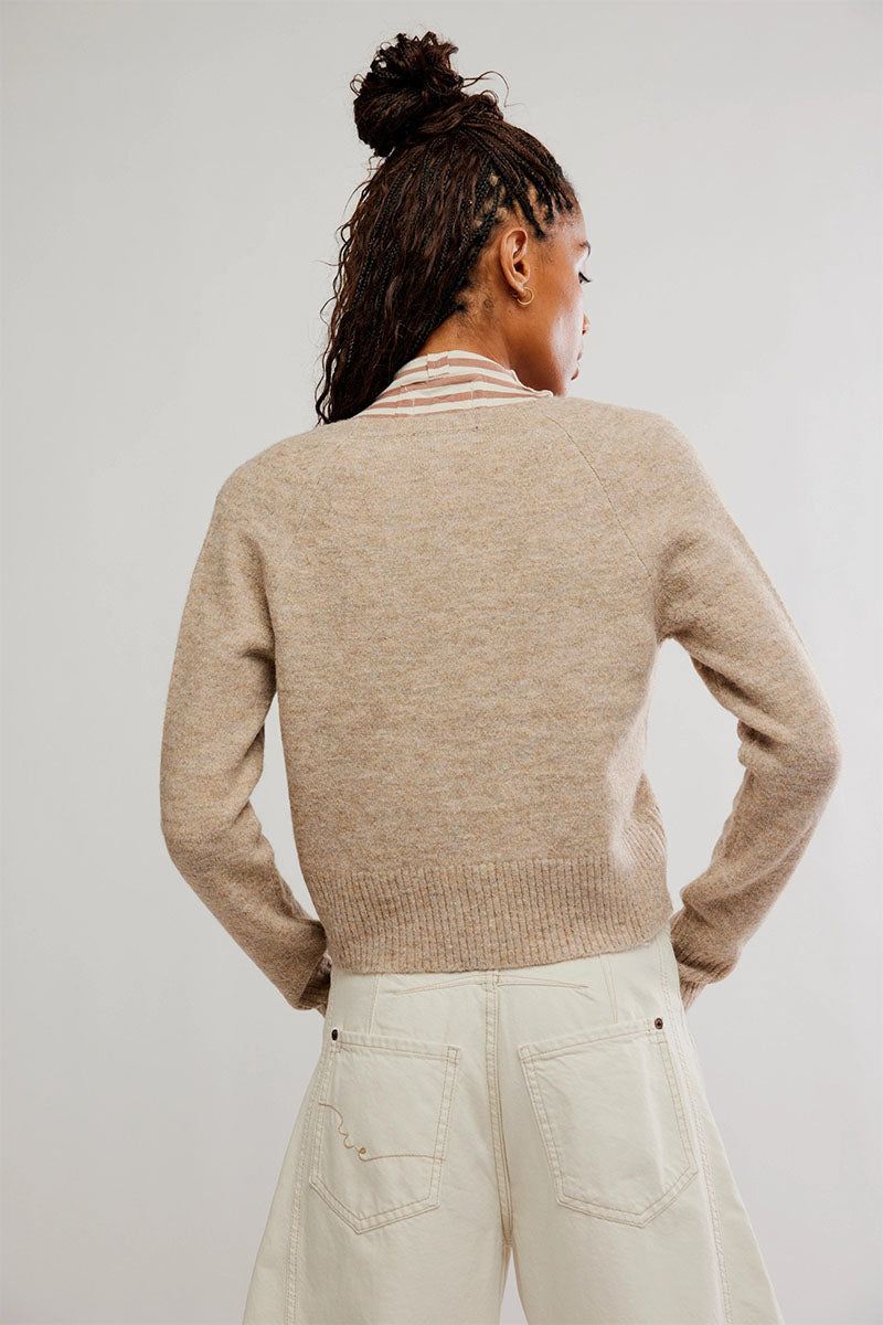 Free People School Girl Cardigan - Feather Grey