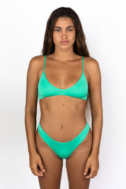 Everyday Bottom - Spearmint, Ballet Blue Ribbed