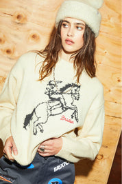 Brixton Ranching Club Sweater - Whitecap