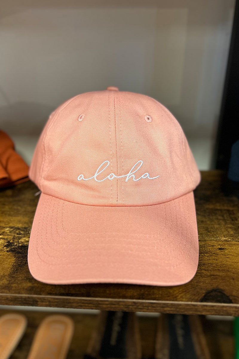 Salt + Sea Aloha Dad Hat - Pink/White