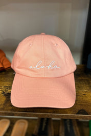 Salt + Sea Aloha Dad Hat - Pink/White