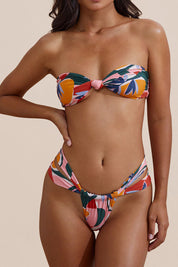 Stone Fox Bijou High Hip Bikini Swim Bottom (Botanical)