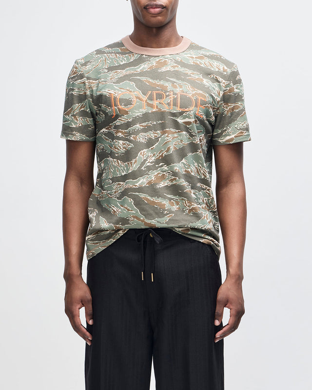Deus Ex Machina Joyride Ringer Tee in Ground Cover Green
