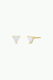 JAX KELLY Mini Energy Gem Earrings - White Opal