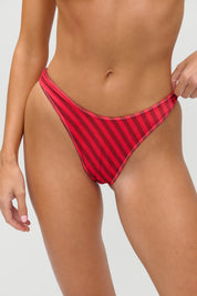 Frankies Bikinis Dove Satin Bottom (Spring Stripe)