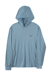 Dark Seas Bimini UV Hooded Long Sleeve Tee (Blue)