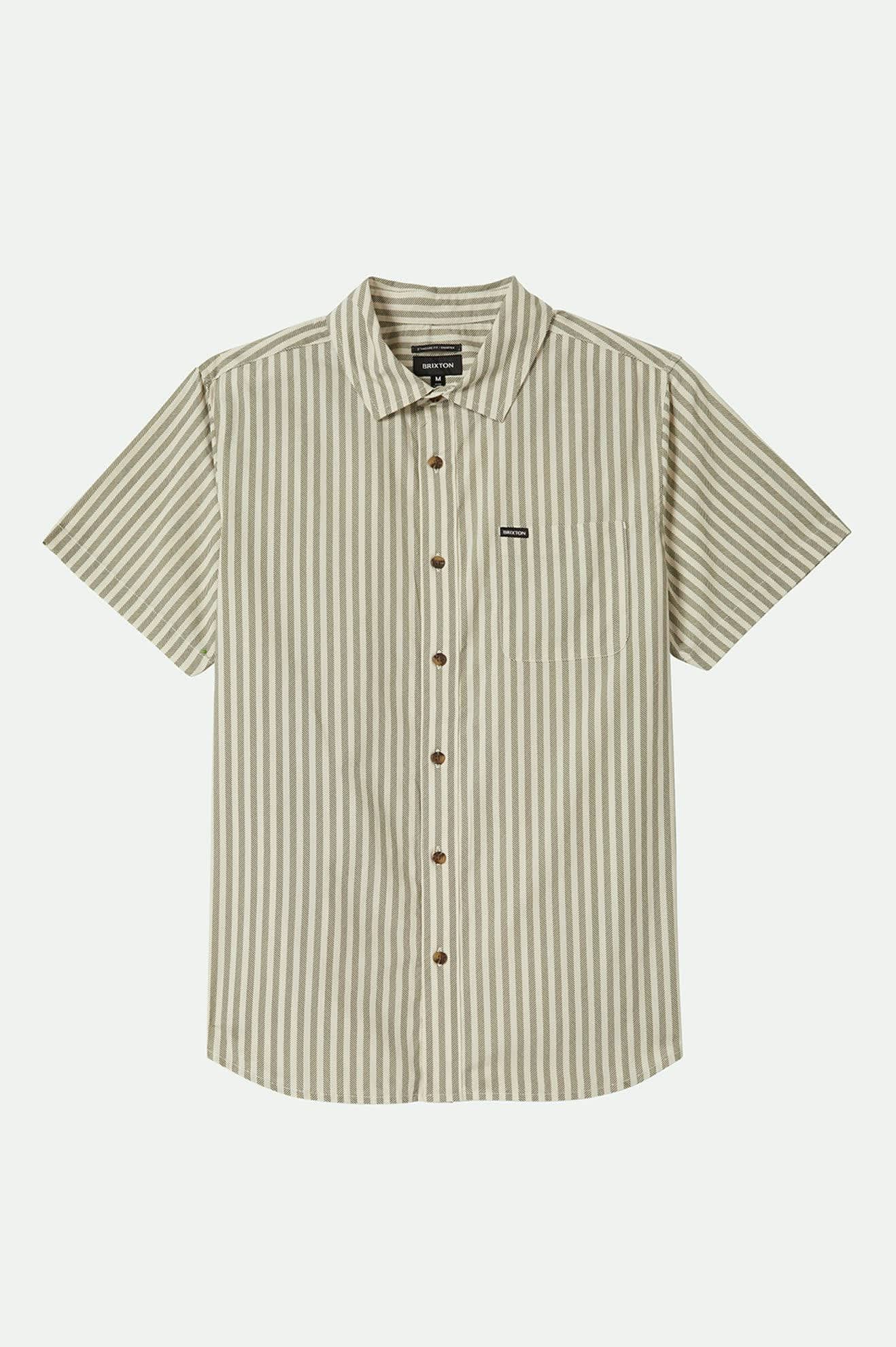 Brixton Charter Print Short Sleeve Shirt (Whitecap/Ivy)