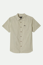 Brixton Charter Print Short Sleeve Shirt (Whitecap/Ivy)