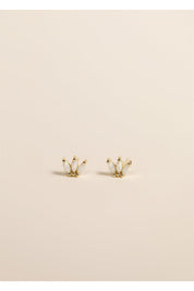Opal Crown Stud - White