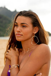 MAI LOVE Heart Hoops - XS 14k GF