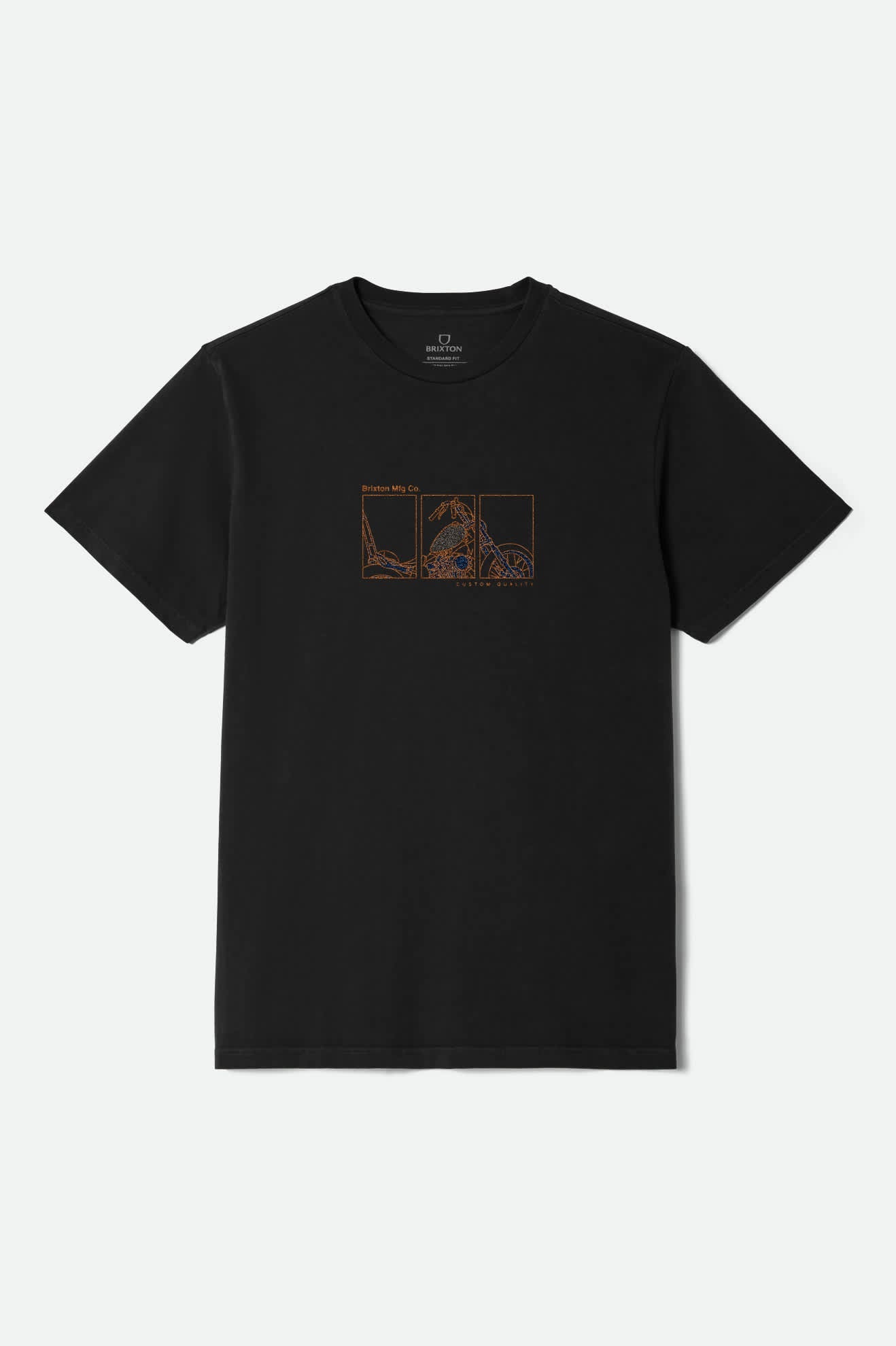 Brixton Briscoe T-Shirt - Black Worn