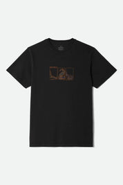 Brixton Briscoe T-Shirt - Black Worn