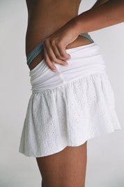 INDAH Vanessa Mini Skirt (White)