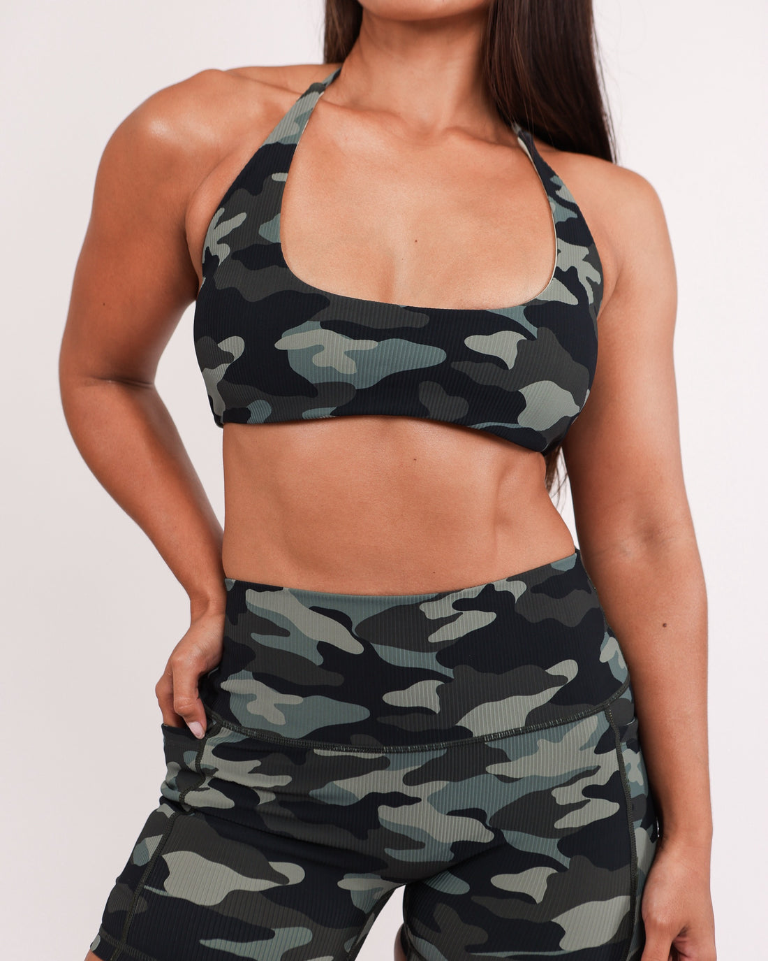 Teal Active Amber Top (Dark Zebra, Camo)