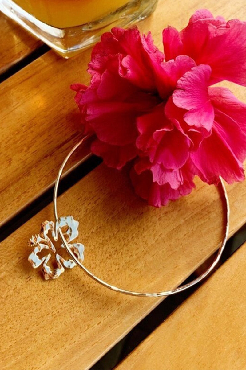 Kiele Aloha Hibiscus Bangle YG - M