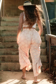 Maile Pant Print - Opihi Apricot
