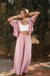 Maile Pant Print - Hebrew Rose