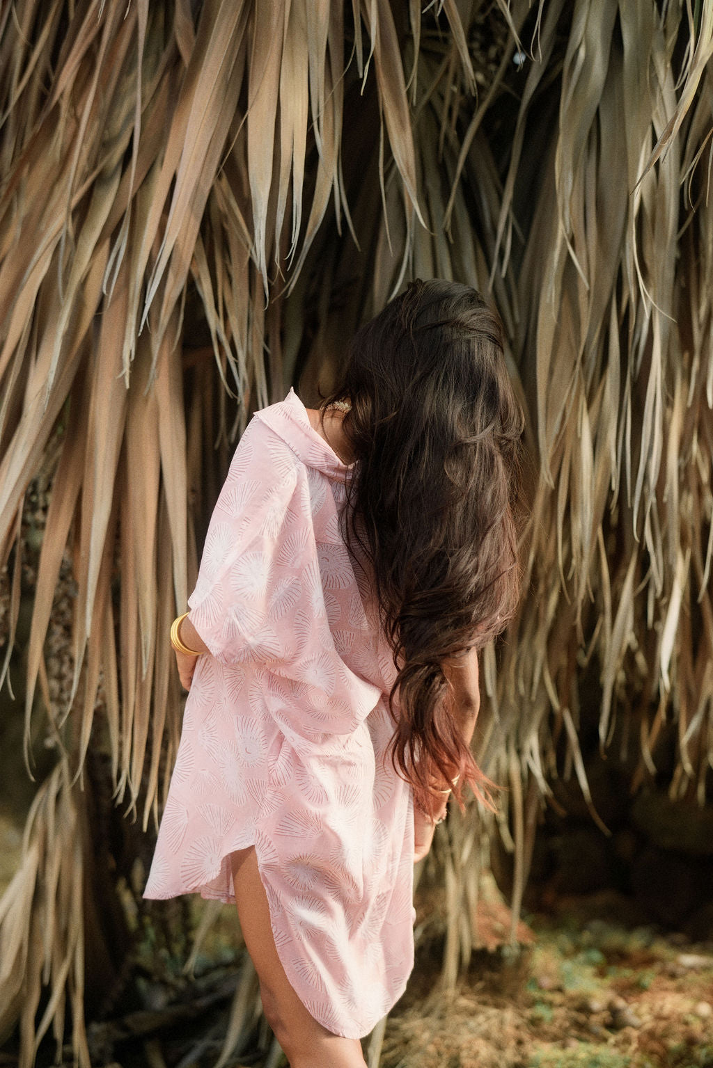 Kahea Shirt Dress - Opihi Blush, Opihi Apricot