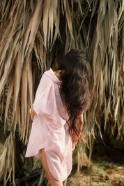 Kahea Shirt Dress - Opihi Blush, Opihi Apricot