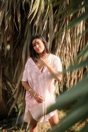 Kahea Shirt Dress - Opihi Blush, Opihi Apricot