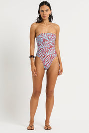 Bond-eye Felicia One Piece (Reversible Blue Zebra-Ruby)