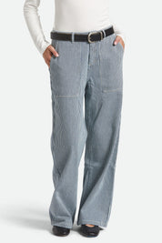 BRIXTON Jane Utility Pant (Off White/Indigo)