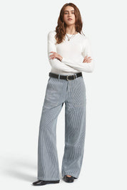 BRIXTON Jane Utility Pant (Off White/Indigo)