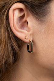 JAX KELLY Baguette - Champagne Gold Earrings