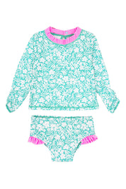Feather 4 Arrow - Beach Babe Long Sleeve 2Pc Swim Set (Pool Blue)