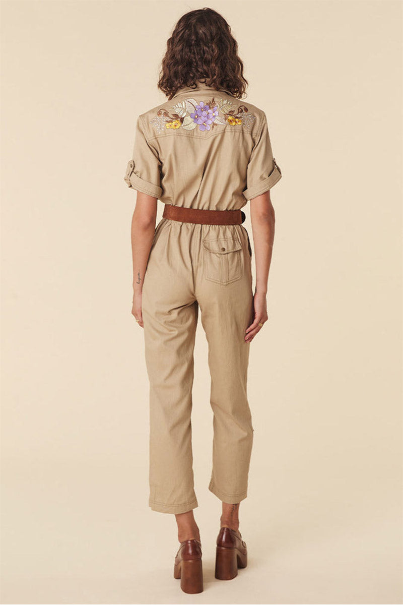 Foxglove Embroidered Boilersuit