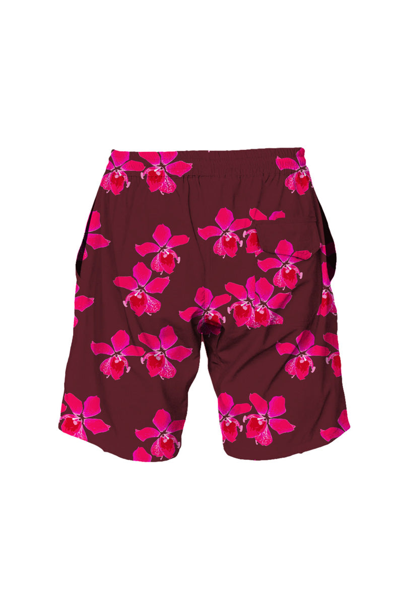 MAI Men's Everywear Short - Black Sundays, Pink Orchid