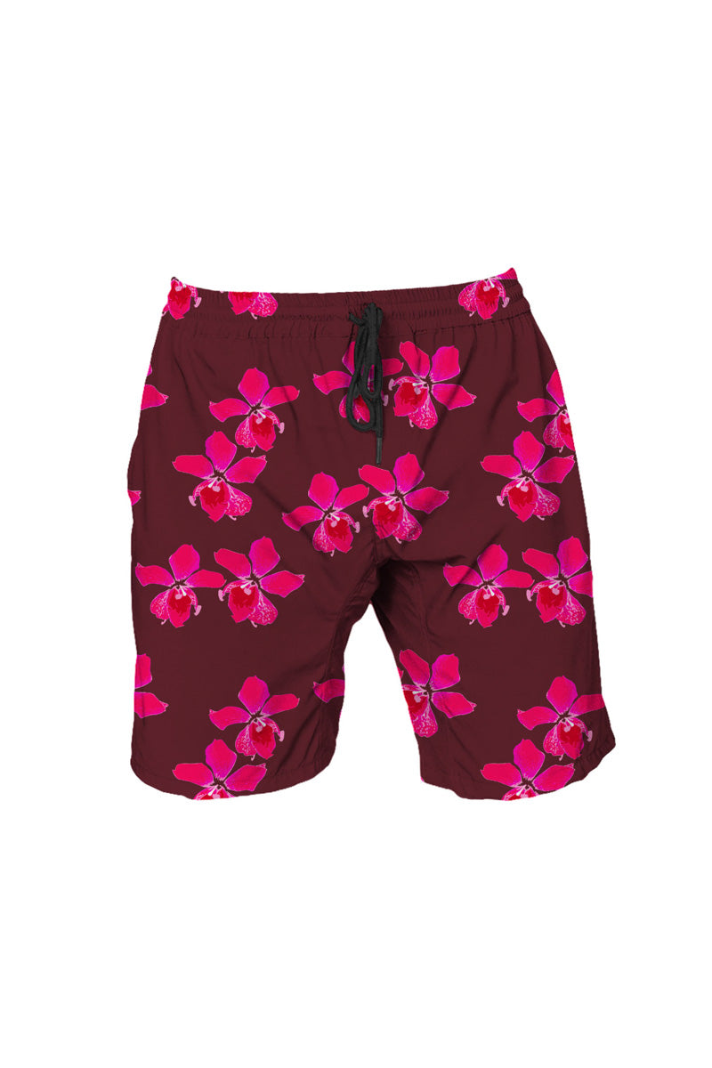 MAI Men's Everywear Short - Black Sundays, Pink Orchid