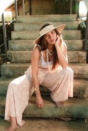 Maile Pant Print - Opihi Apricot